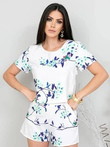 Women Two-piece Outfits - Green - View 4