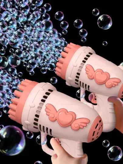 Lanzador De Burbujas Gatling De 32 Orificios Con Máquina De Burbujas, Pistola De Agua, Soplador Automático Para Niños Niños, Fiesta De Cumpleaños Y Bodas (algunas Partes Pueden Ser Aleatorias)