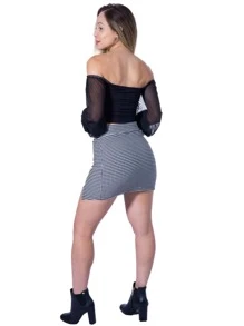 Women Sports Skirts & Skorts - 黑與白 - 查看 7