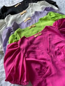 Women Blouses - 白色 - 查看 2