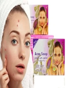 Jabón Barra Facial Corporal Acné Espinillas Herbal Ajo 1 pieza - Morado - Ver 1