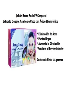 Jabón Barra Facial Corporal Acné Espinillas Herbal Ajo 1 pieza - Morado - Ver 2