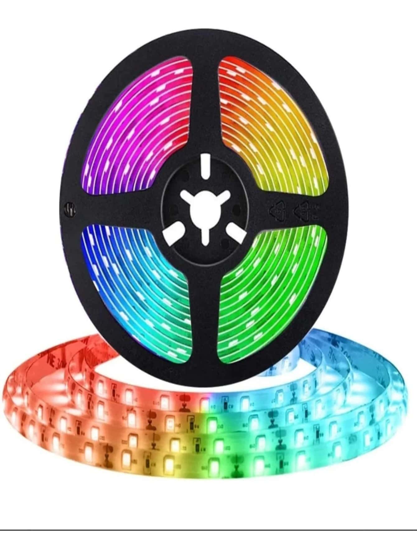 Tira De Led 20m Luces Led Rgb 5050 Bluetooth Control App - Negro - Ver 1