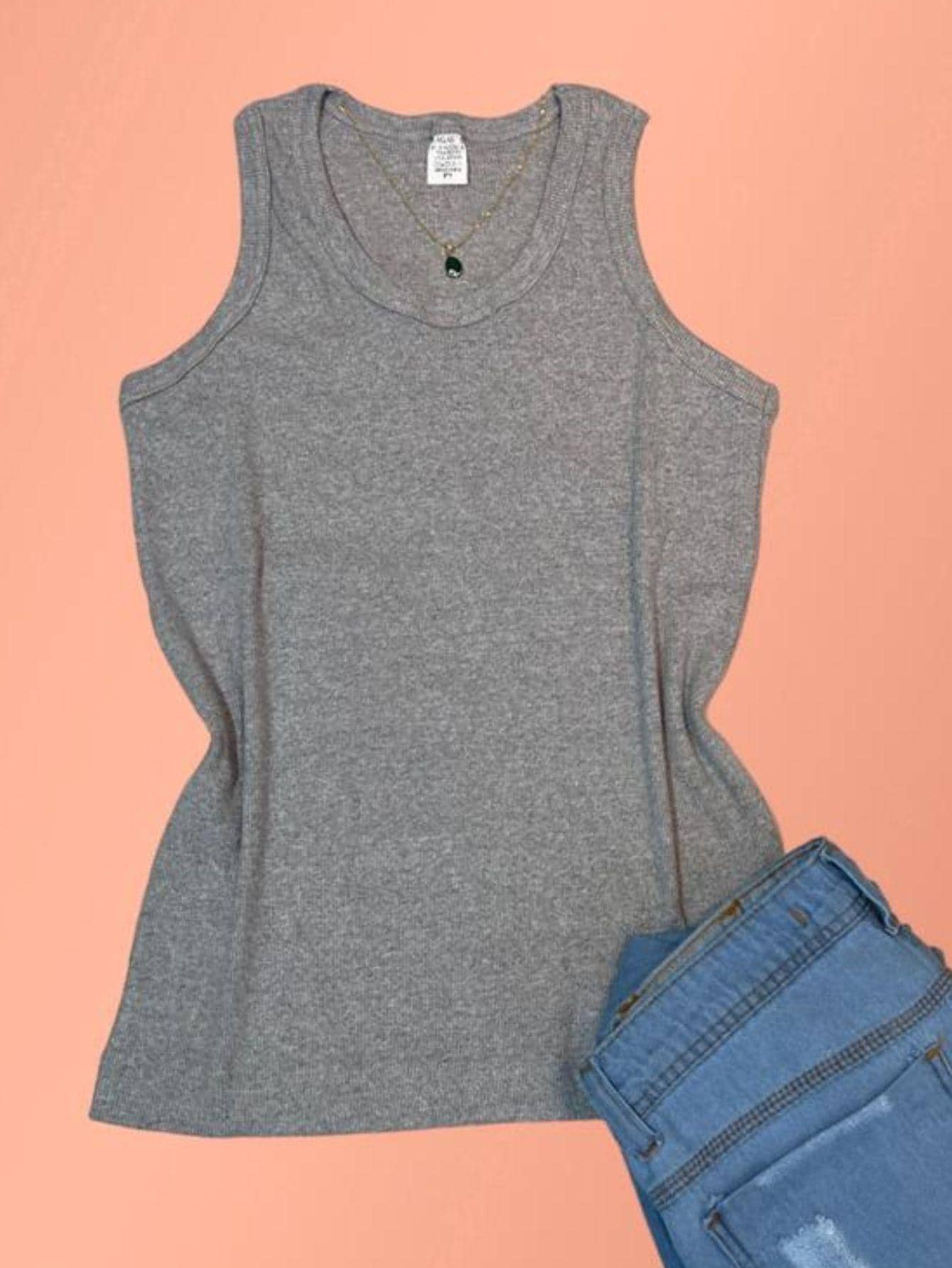 Women Tank Tops & Camis - 灰色 - 查看 1