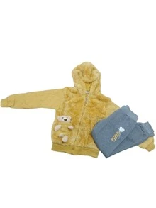 CONJUNTO PARA NIÑA CON OSO - Mostaza Amarilla - Ver 2