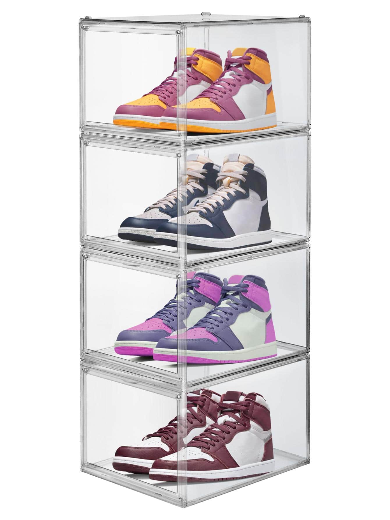 Ag Box Premium Stackable Shoe Racks, Transparent Multipurpose Storage Payton - Clear - View 1