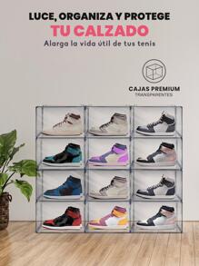 Ag Box Premium Stackable Shoe Racks, Transparent Multipurpose Storage Payton - Clear - View 2