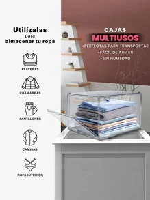 Ag Box Premium Stackable Shoe Racks, Transparent Multipurpose Storage Payton - Clear - View 6