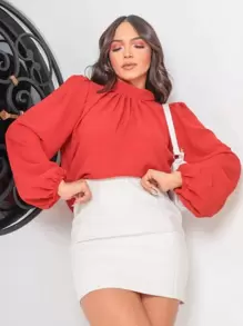 Women Blouses - Burnt Orange - View 1
