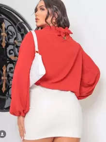 Women Blouses - Burnt Orange - View 2