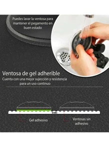 Soporte Porta Celular 360º Fijo Para Auto, Escritorio - Negro - Ver 3