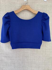 Women Tops - 寶藍色 - 查看 2