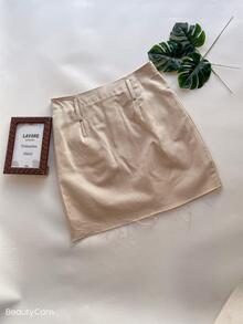 Women Skirts - 米色 - 查看 2