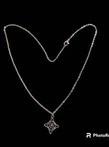 Knot Necklace 2 Pcs - 銀色 - 查看 1