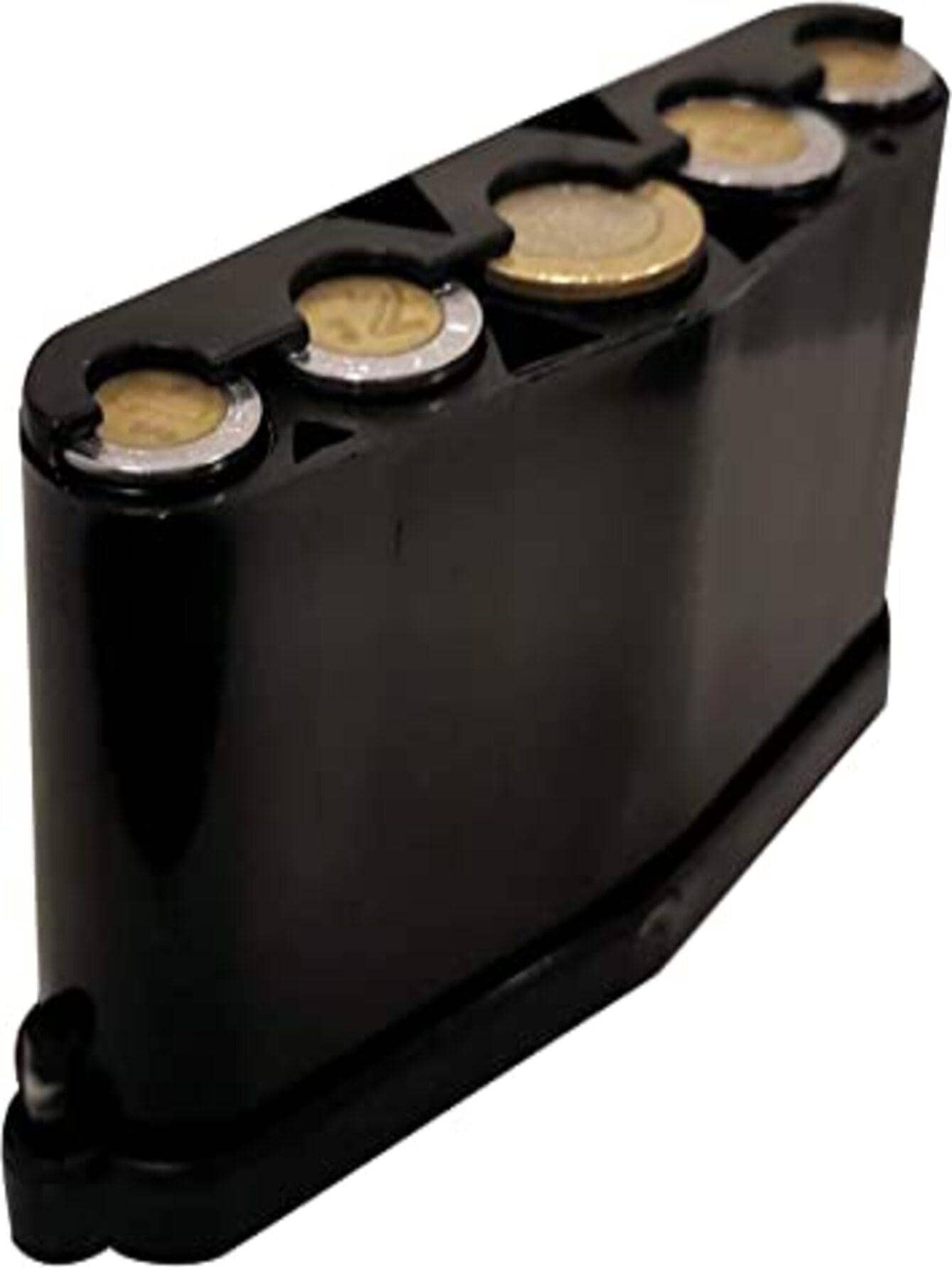 Marimbas Organizadores de Monedas de Plástico Resistente - Solución Compacta y Estilizada para tus Monedas - Negro - Ver 1