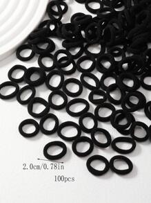 100 chiếc cà vạt buộc tóc thông thường cho nữ cho cuộc sống hàng ngày - màu đen - Xem 4