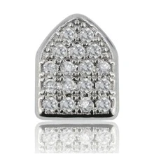 水鑽牙套飾品銀銅萬聖節嘻哈受歡迎首飾類禮品派對適合男士 - 銀色 - 查看 5