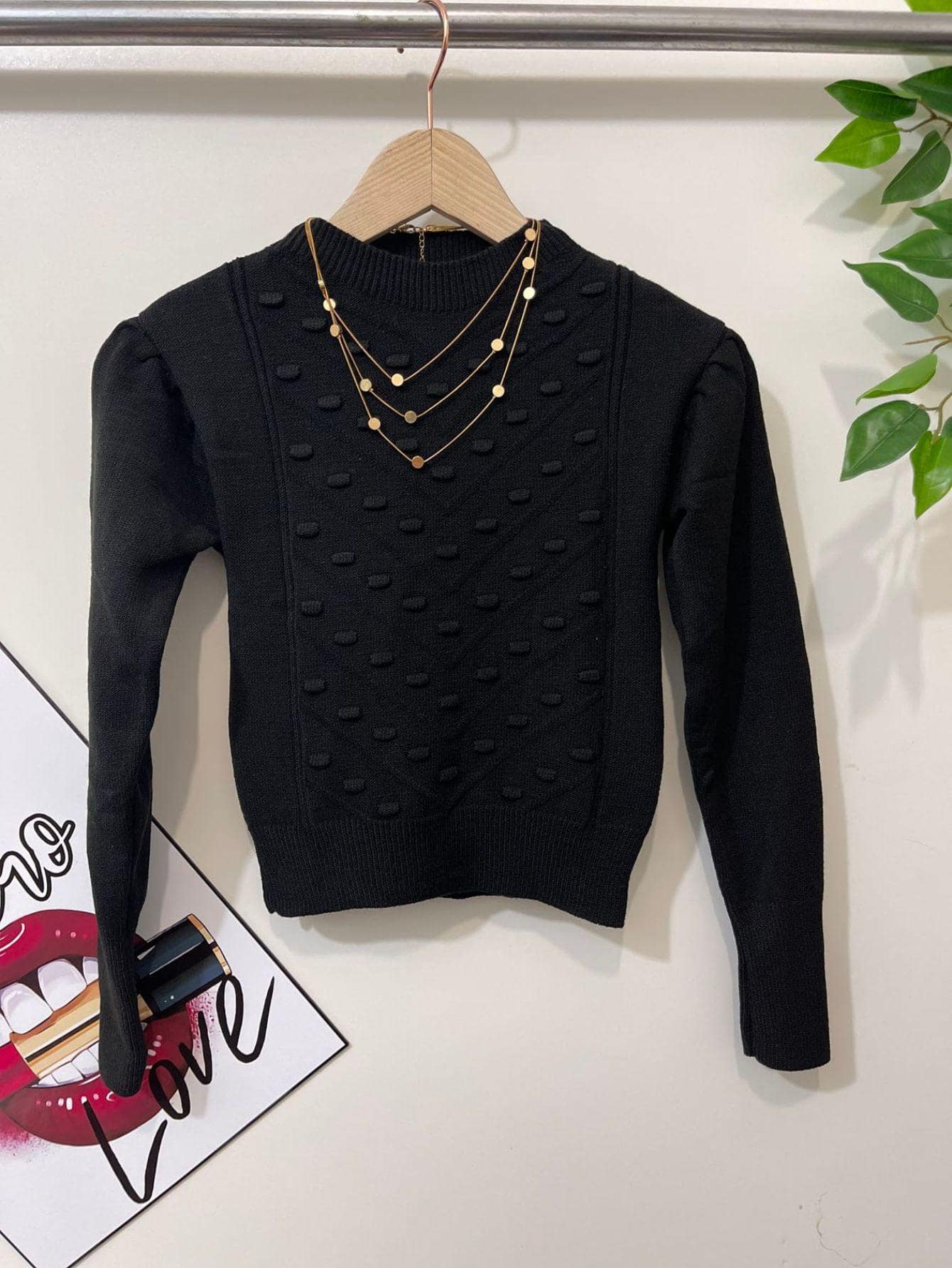 Women Sweaters - 黑色 - 查看 1