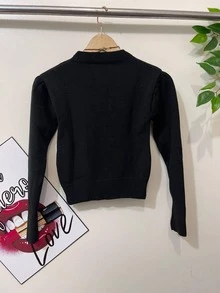 Women Sweaters - 黑色 - 查看 2