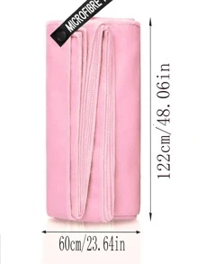 超細纖維運動毛巾,便攜健身游泳雙面法蘭絨運動速幹浴巾1入組 - 紫色 - 查看 3