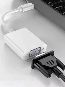 Adaptador de Cable USB Tipo C a Conector VGA - Blanco - Ver 2