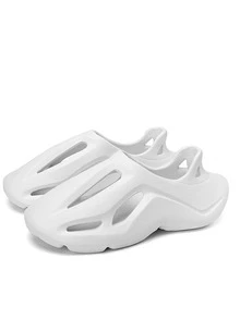Fashionable Vented Clogs For Women, Hollow Out Design EVA Clogs - White - View 3
