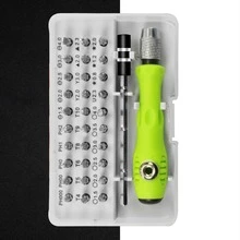 1set Hadfield Steel Screwdriver, Modern 32 In 1 Maintenance Tool For Home - Green - View 3