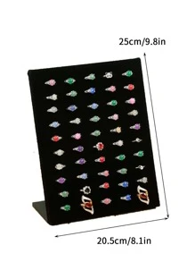 1pc Casual Minimalist Ring Display For Women For Jewelry Organizer - Black - View 3