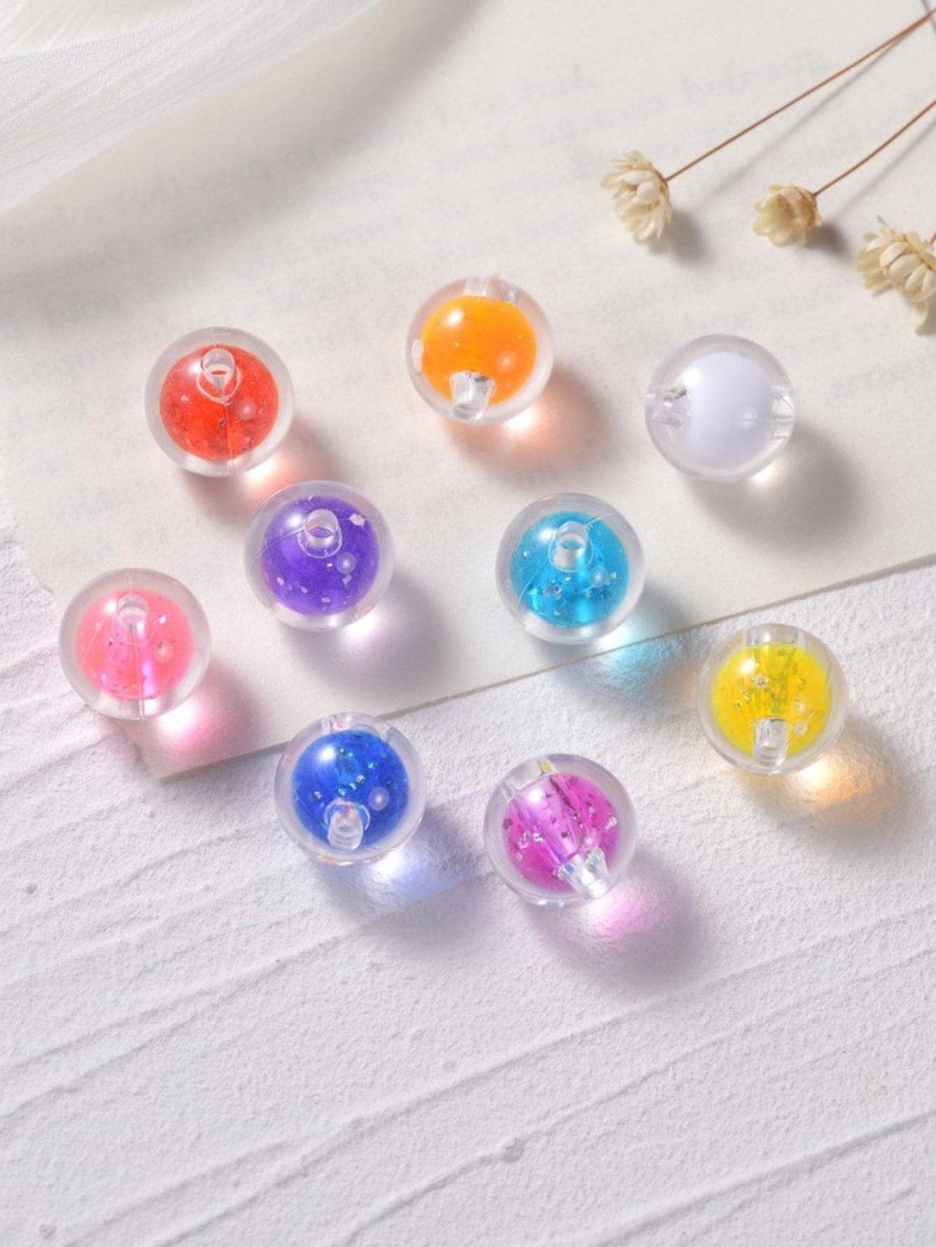 5入組/套波西米亞亞克力彩色美人魚球珠子DIY首飾製作 - 彩色 - 查看 1