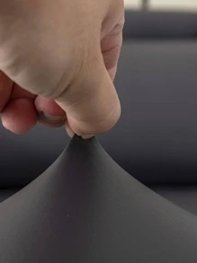 1入組素色彈性沙發座墊套 - 黑色 - 查看 5