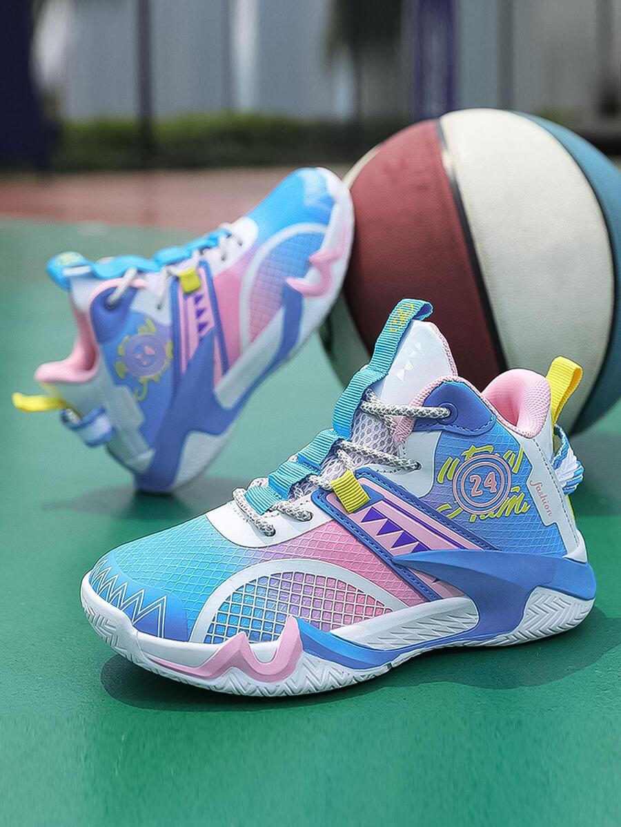Zapatillas De Baloncesto Para Mujer De Nuevo Estilo De Verano, Zapatos Deportivos Absorbentes De Choque Con Suelas Antideslizantes Y Resistentes Al Desgaste, Para Mujeres Y Jóvenes Jugadores De Baloncesto - Rosa - Ver 1