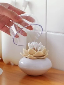 1入組蓮花設計牙籤筒 - 白色 - 查看 5