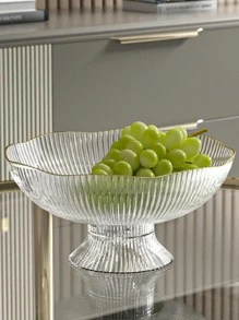 1 pieza Bandeja de color metálico ribete fruta - transparente - Ver 12