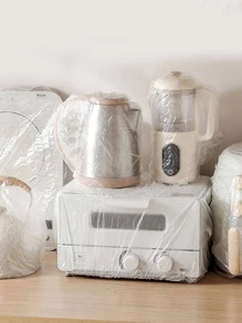 10pcs Clear Disposable Kitchen Microwave Dust Cover - Clear - View 1