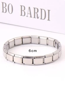 1 Miếng Đúng mốt Thép không gỉ Tối giản Nhẫn Cho nam giới Để Trang Trí Hàng Ngày Màu bạc Màu sắc Vòng tay - Bạc - Xem 4