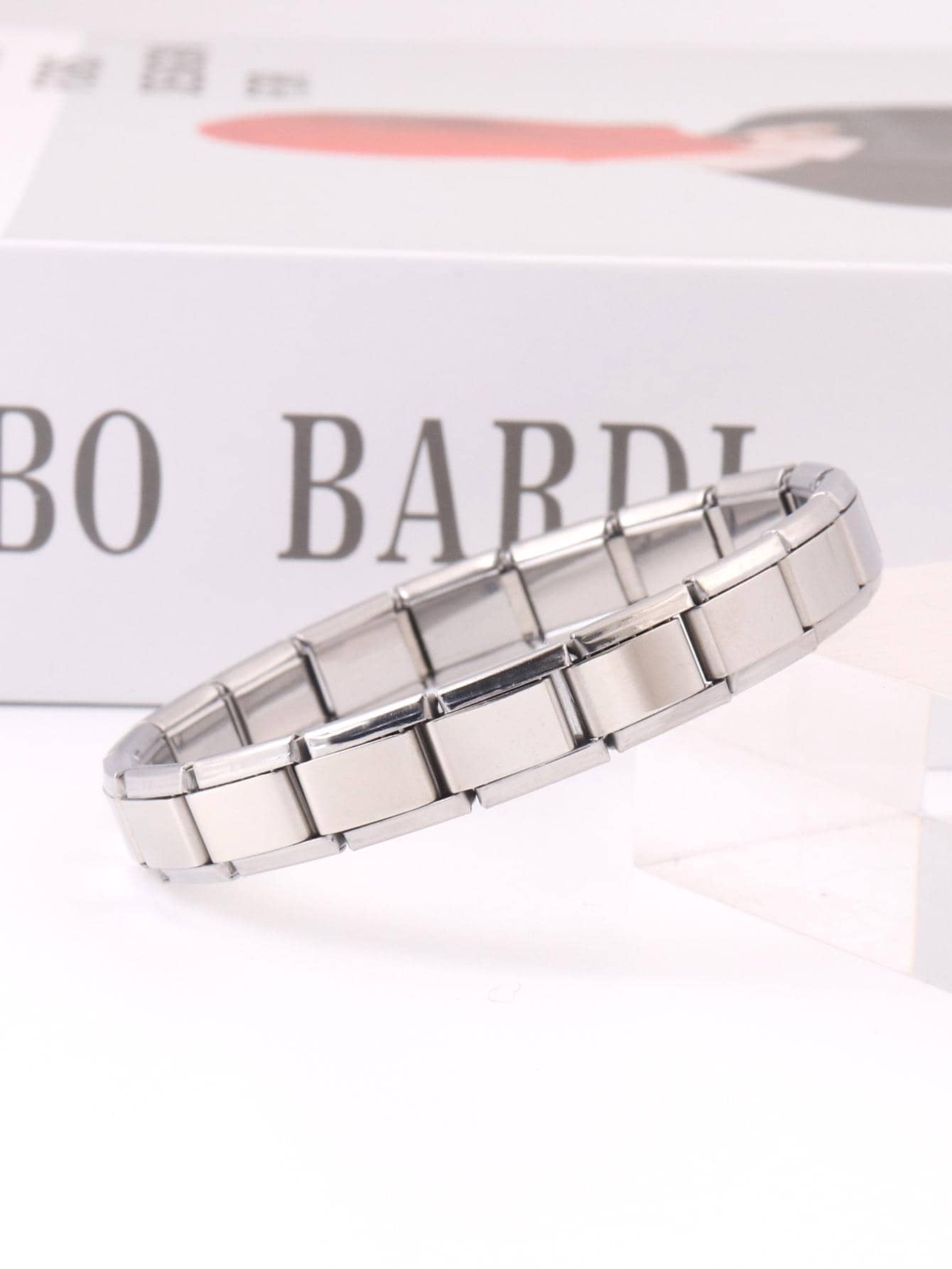1 Miếng Đúng mốt Thép không gỉ Tối giản Nhẫn Cho nam giới Để Trang Trí Hàng Ngày Màu bạc Màu sắc Vòng tay - Bạc - Xem 1