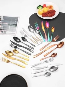 4pcs Stainless Steel Cutlery Set - Silver - View 1