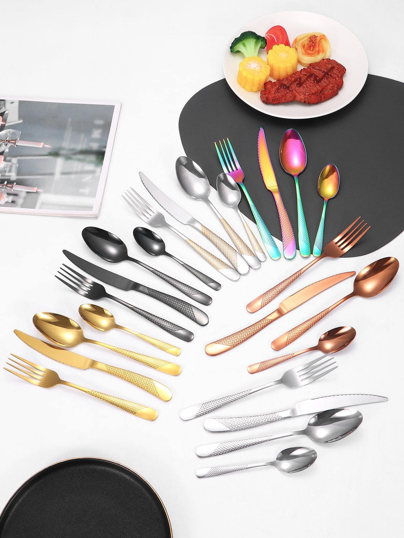 4pcs Stainless Steel Cutlery Set - Silver - View 1