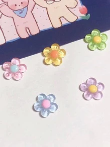 5入組花卉設計冰箱貼，現代樹脂冰箱貼冰箱 - 彩色 - 查看 3