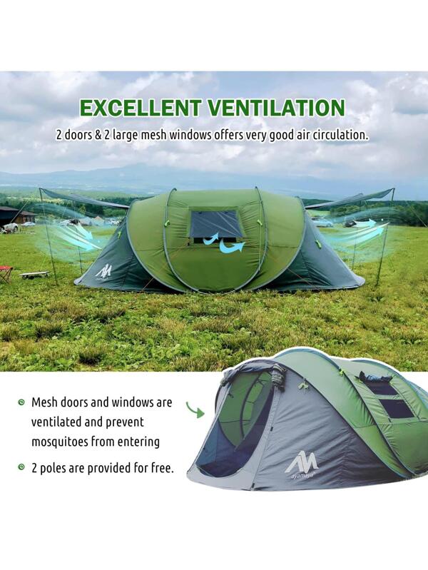 AYAMAYA Pop Up Tent 6 Person Easy Pop Up Tents for Camping with