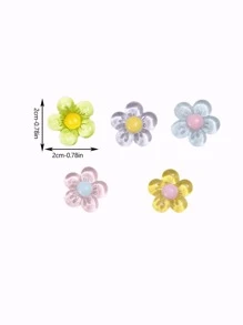 5入組花卉設計冰箱貼，現代樹脂冰箱貼冰箱 - 彩色 - 查看 5