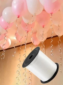 1 件派对丝带、气球领带、白色塑料礼品包装丝带，适用于派对