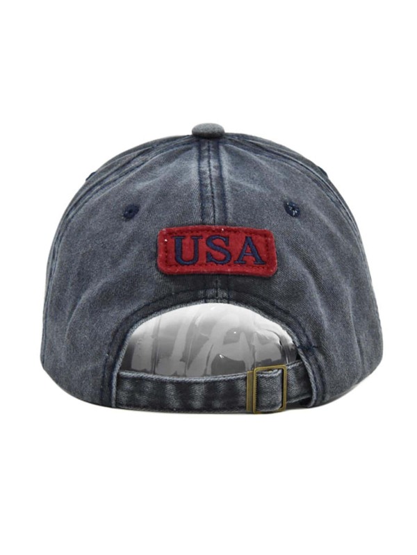 American Flag & Letter Embroidered Baseball Cap SHEIN USA