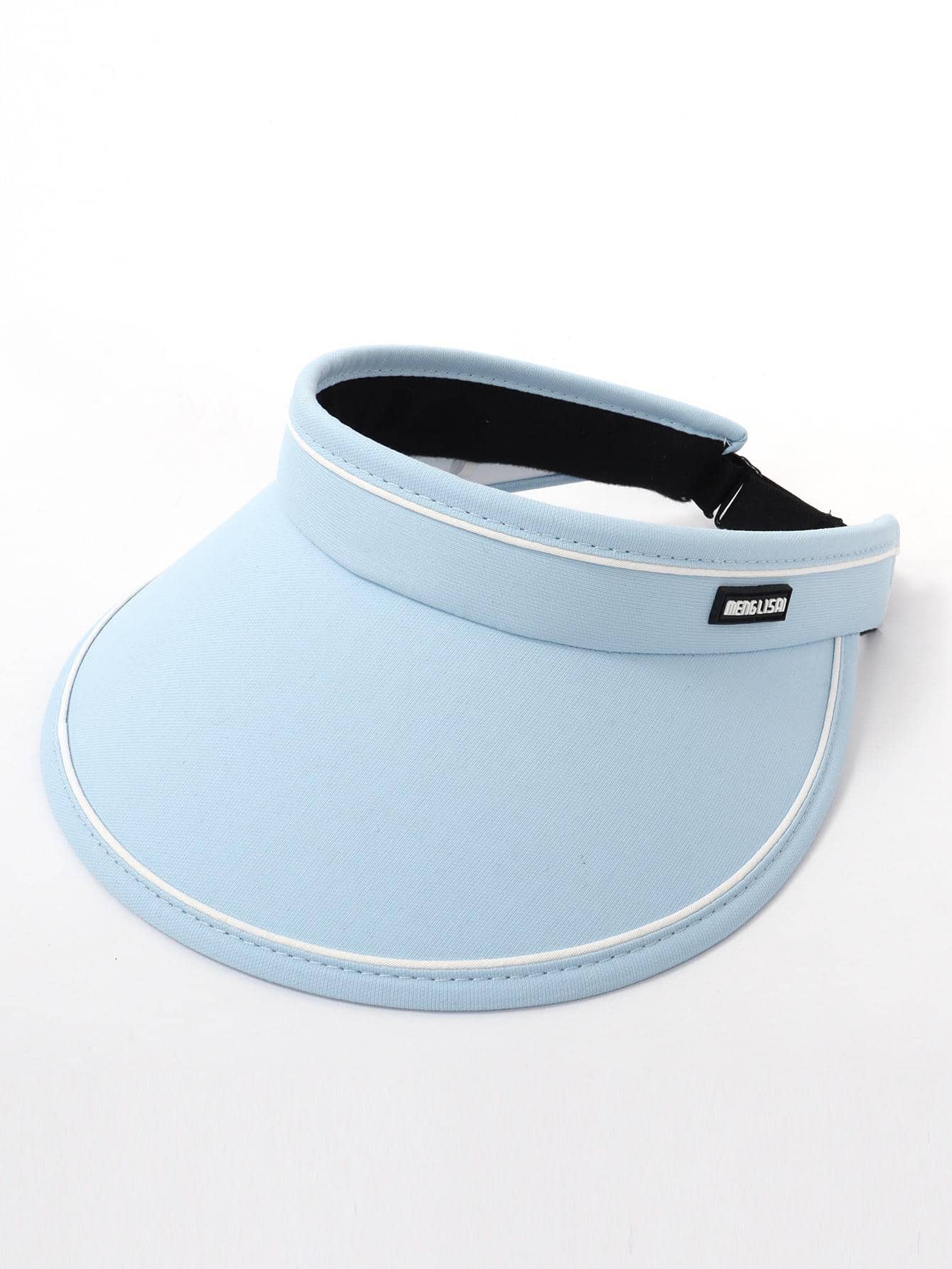 Letter Graphic Visor Hat - Blue - View 1
