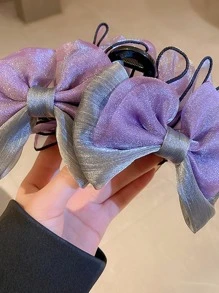 蝴蝶結裝飾髮爪 - 彩色 - 查看 4