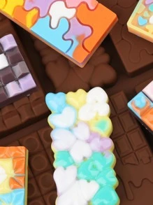 1入組矽膠巧克力模具 - 巧克力棕 - 查看 5