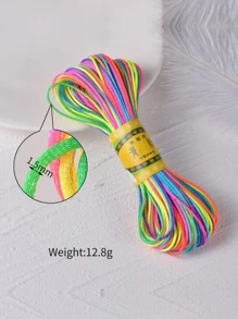 1 Pack Seven Color Korean Silk Chinese Knotting Wire Red Rope For DIY Knitting Hand - Multicolor - View 3