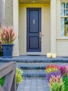 2入組人造薰衣草花、人造花和植物、塑料戶外室內假花家用 - 玫紅色 - 查看 3