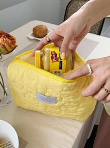 Túi trang điểm bông hoa 1pc - Màu vàng - Xem 2