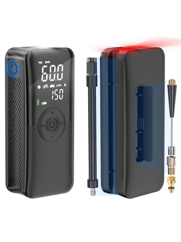 Portable Air Pump for Bike Tires, Mini Air Compressor Pump 150PSI